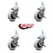 Service Caster 3 Inch Thermoplastic Wheel 10mm Threaded Stem Caster Set with Brakes SCC, 4PK SCC-TS05S310-TPRS-SLB-M1015-4 - alternate 1